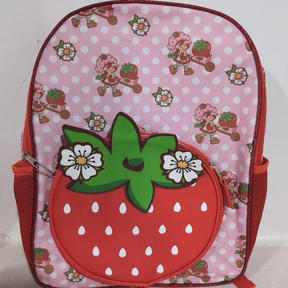 Strawberry Shortcake Bundle Slippers sz 7/8, 2 dolls, pillow, backpack & more - Picture 6 of 7